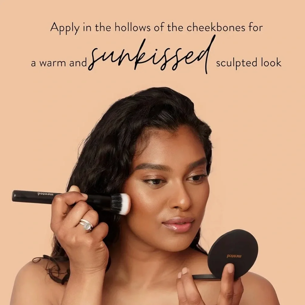 Mented Cosmetics Brown “Out of Office”Shade Bronzer Matte Pigmented Compact -NIB